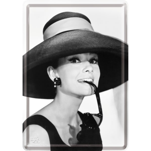 Vykort i plåt - Audrey Hepburn