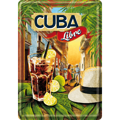 Vykort i plåt Bar Cuba Libre