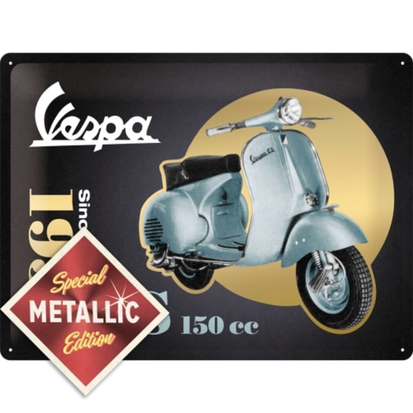 Retro Plåtskylt 30x40 cm "Vespa" - Julklapp Present