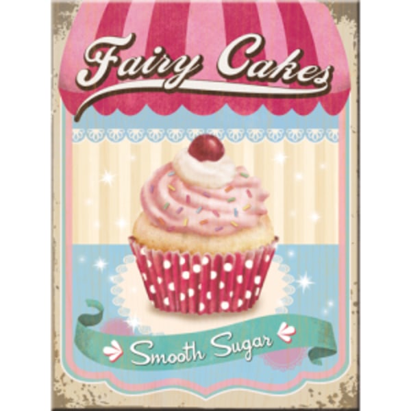 Magnet retro Fairy cakes cupcake - Julklapp Present