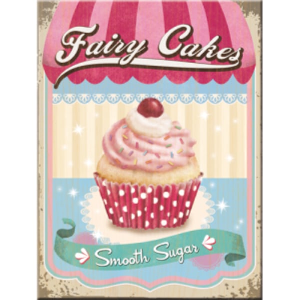 Magnet retro Fairy cakes cupcake - Julklapp Present