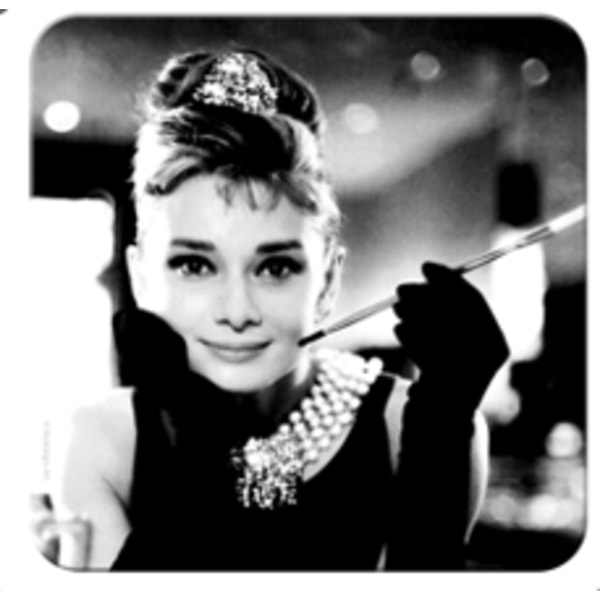 Glasunderlägg retro 2-pack 50-tal - Audrey Hepburn - Present