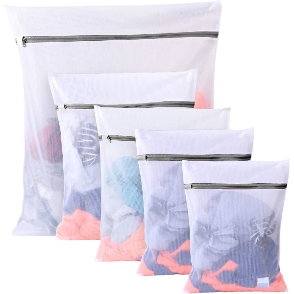 Tvättråd, Tvättsäckar, Tålig Tvättsäck, Nätpåse För Blusar, Fint Nät, Skor, Strumpbyxor, Bh, Underkläder, 5-pack (