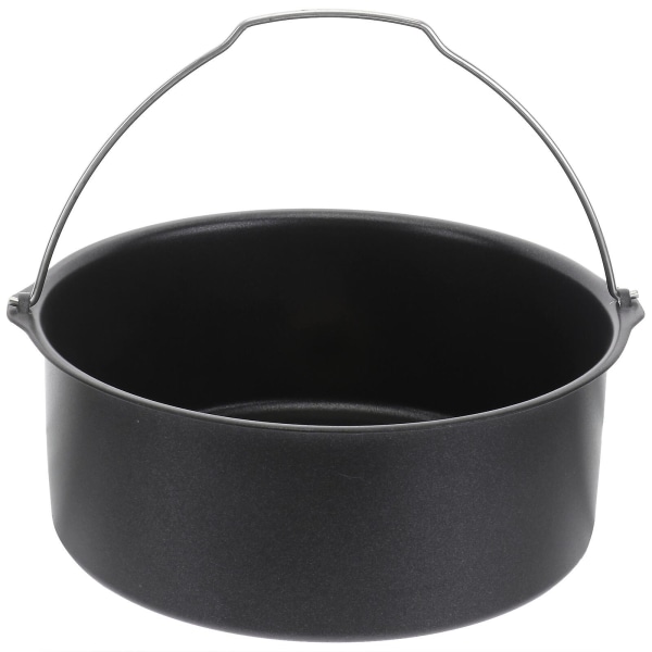 1 stk Airfryer Tilbehør Bagekagekurv Pizzapan Grillgryde Køkkenredskab Køkkengadget Til Hjemmet Black 20X19X8cm
