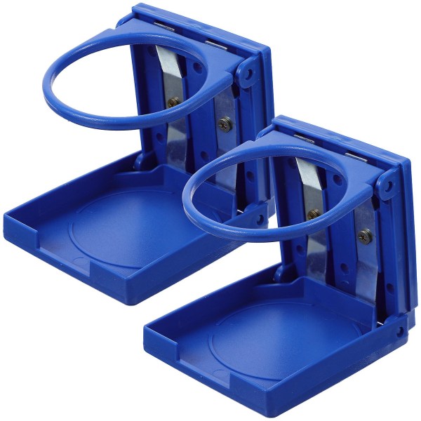 2 stk Drikkkoppholder Stativ Foldbar Bil Auto Vannflaskeholder Brakett Blå 9,8X12X10,8CM Blue 9.8X12X10.8CM