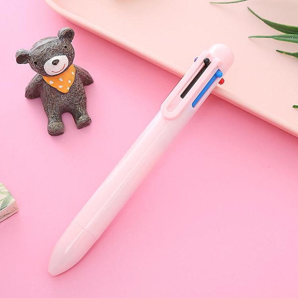 Flerfärgad kulspetspenna, 0,5 mm infällbar kulspetspenna bläckpennor för kontorsskoleelever Tillbehör Barn present (10 st)