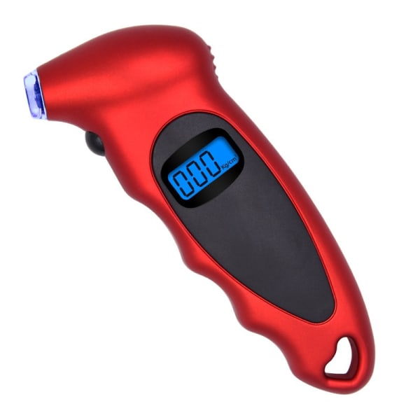 Digitalt Däcktrycksmätare 150 PSI 4 Inställningar Röd (1 Pack) för Bil Lastbil Cykel med Bakgrundsbelyst LCD och Halkskyddande Grepp Biltillbehör