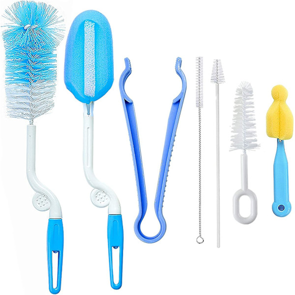 7-pakks flaskerensere, Ekstra Lange Flaskerensere, Vask for Babyflasker, Karaffel, Termos, Vinflaske