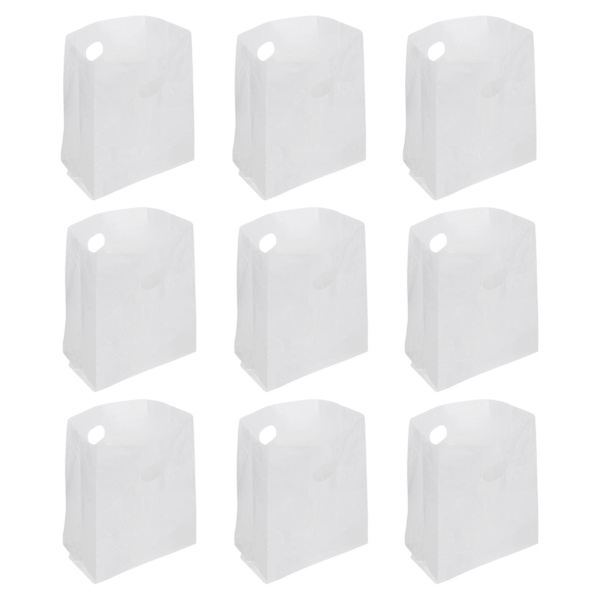 50 stk. Cookie Emballageposer Takeaway Pose Indkøbspose Goodie Pose Carry Out Indkøbspose Kageposer Hvid3 White 30X20CM