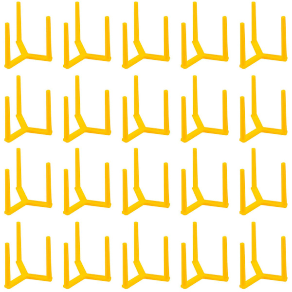 100 kpl Pizza Saver -teline Pizza-pakkaus Kolmijalka Pinon Kiinnitys Teline Pizza-pidike Keltainen 3,8X3,5X3,5CM Yellow 3.8X3.5X3.5CM