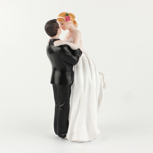 Modern Wedding Cake Topper Handmade Figurine Decoration Rustic Wedding Decoration Funny Couple Desktop Decoration Flying Hugs