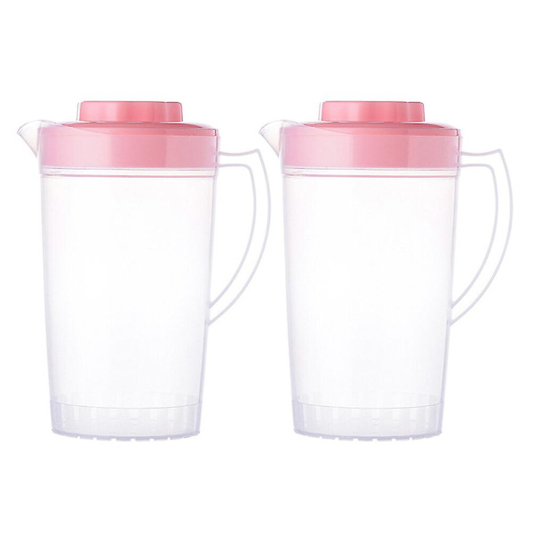 2 stk. Stor Kapacitet Drikkedunke Frugtjuicekande Husholdningsdrikkedunk Pink 23X10.5X10.5CM Pink 23X10.5X10.5CM