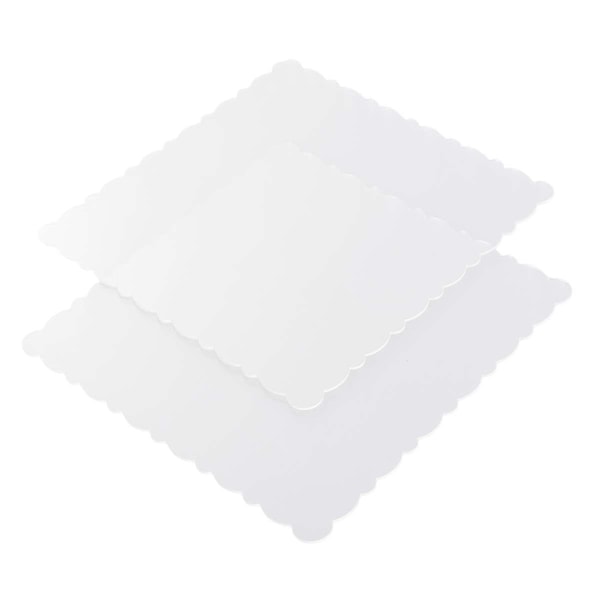 2 stk 6 tommers kakeplate Bakebrett Premium Kvadratisk Akryl Kake Display Base Cupcake Dekorering Forbruksvarer Baking Tilbehør