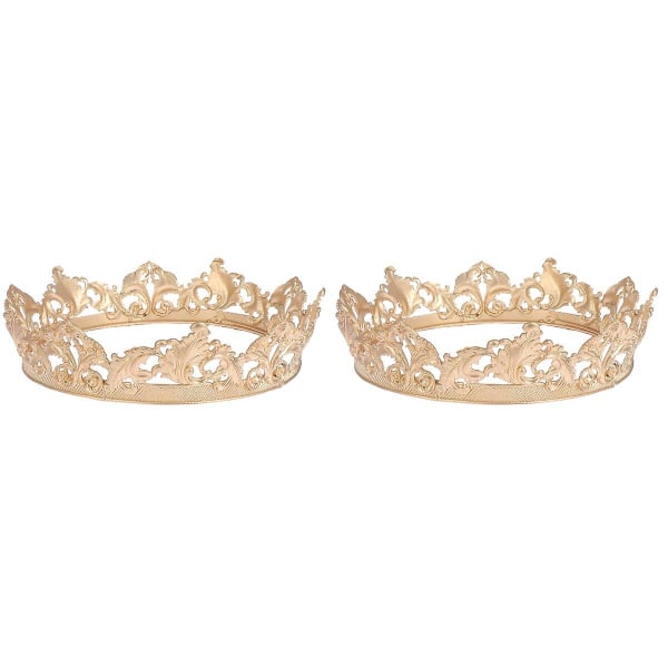 3 kpl Metal Men Queen Tiara -esitystiara Miehille ja Naisille Yleismaailmallinen Prinssi Tiara 2 kpl 19x5cm 2 pcs 19x5cm