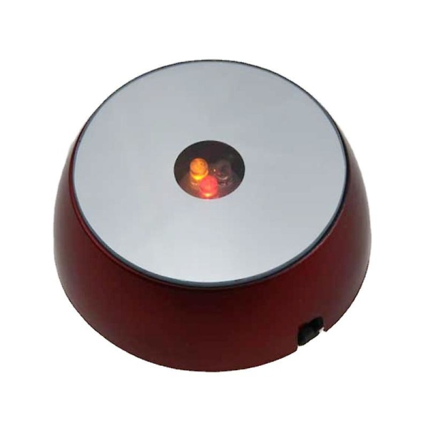 LED-displaybase for krystaller, glasskunst, fargerikt lys, krystalldisplaybase, glasskunstkrystallholder (1 stk, sølv)