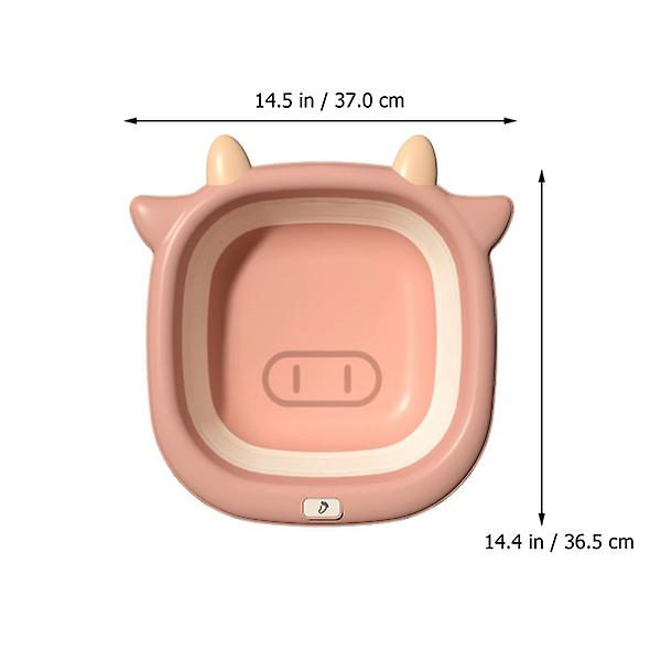 Bärbar Barnvask i Plast Utomhus Vaskhandfat Vikbart Fotbad Rosa 37X36.5cm Pink 37X36.5cm