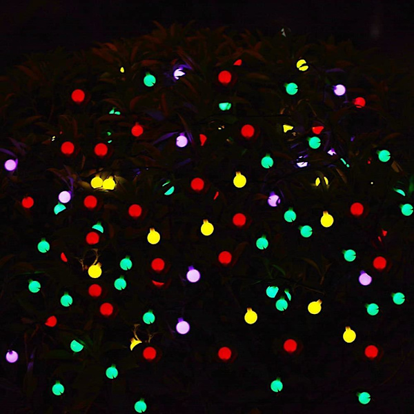 Solcelled Lyslenke Utendørs, 16ft 20 LED 8 Moduser, Vakker Belysningsdekorasjon Innendørs Utendørs Lys For Hage Patio Balkong Pergola Juletre Fest(