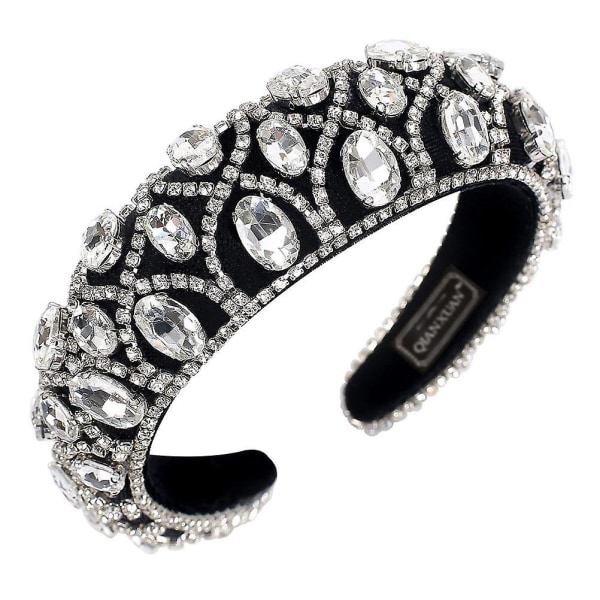Barokk Rhinestone Design Hodebånd Jente Hodeplagg Svamp Hårbånd For Kvinner Sølv 15x13cm Silver 15x13cm