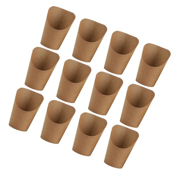 50 stk Sandwichboksbeholder Chipkurver For Servering Pommes Frites Papirkoner Take-Out Snacks Hol Kraft paper 14oz 12X6X6CM