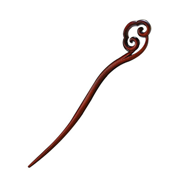 Rød Sandeltre Hårnål Naturlig Hårnål Dame Allsidig Hårplate Hanfu Enkel Retro Gave Antikk Stil Tre Hårnål, Skyer (1 stk)
