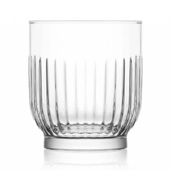 Mammoet Lily Vattenglas set om 6, 33 cl räfflade dricksglas, klara glas för vatten, cocktails, läsk, diskmaskinssäkra