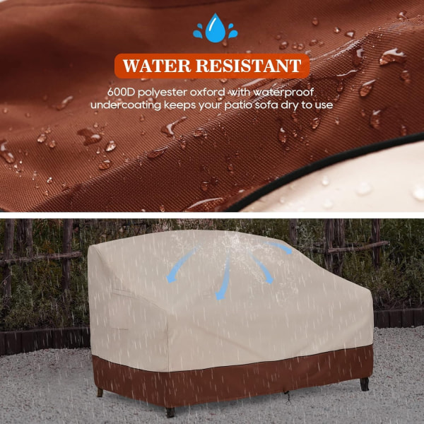Vattentäta Utomhusmöbelöverdrag för Soffa, Patiobänköverdrag för Utomhus, Tunga, Passar upp till 79B x 38D x 29H tum
