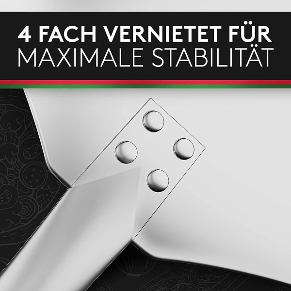 Pizza Pusher, Pizza Skovl Laget Av Rustfritt Aluminium (90cm) - Praktisk Og Solid Tråd, Pizza Løft