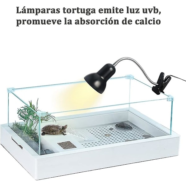 Reptillampe Skildpaddelampe Skildpaddevarmelampe Med Timer 360° Rotation UVb-lys Til Skildpadder Firben Blinde Slanger Etc._RY