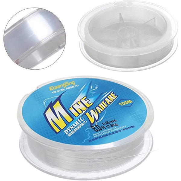 Nylon Fiskesnor, 100 Meter Nylon Monofilament Fiskesnor, Ca. 0,4 Mm I Diameter Klar Nylon Tråd Fiskesnor