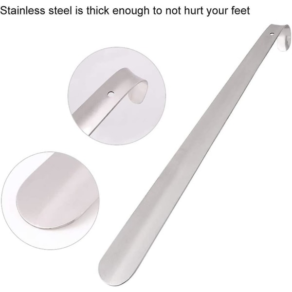 Stainless Steel Shoehorn, Metal Shoehorn Long Shoehorn, Very Stable Design, For Everyone