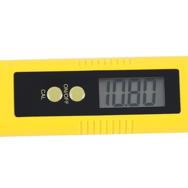 Vand Ph-testmåler Bærbart testværktøj Digitalt display til akvariepoolvin (1 stk, gul)