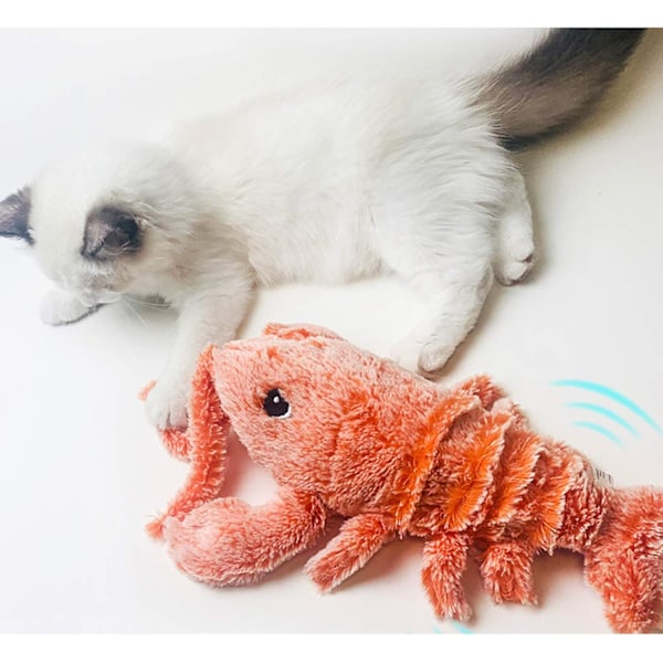 Gravitationshoppande Räkleksak för Husdjur, USB-laddning, Simulerad Hummer, Rolig Elektrisk Leksak för Katt och Hund