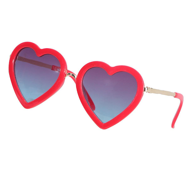 Valentinsdag Mode Hjärtformade Solglasögon Dekorerade Ögonbryn Nyhet Dansfesttillbehör (ljusa röda) 12*12cm