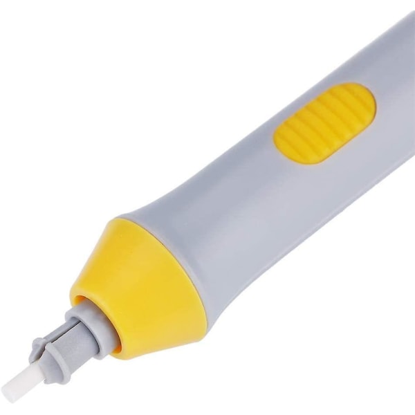 Elektrisk viskelær, elektrisk batteridrevet automatisk blyantvisker (1 stk, grå)