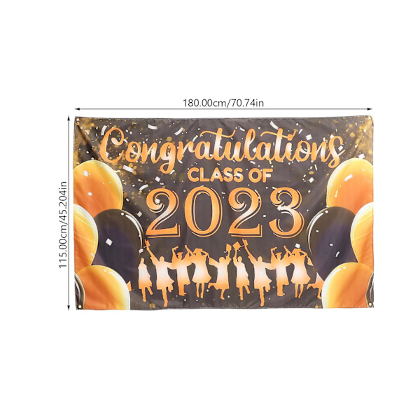 Grattis klassen - Bakgrundsdekoration för examenspartaj, bakgrundsbanner för examenspartaj 180X115CM