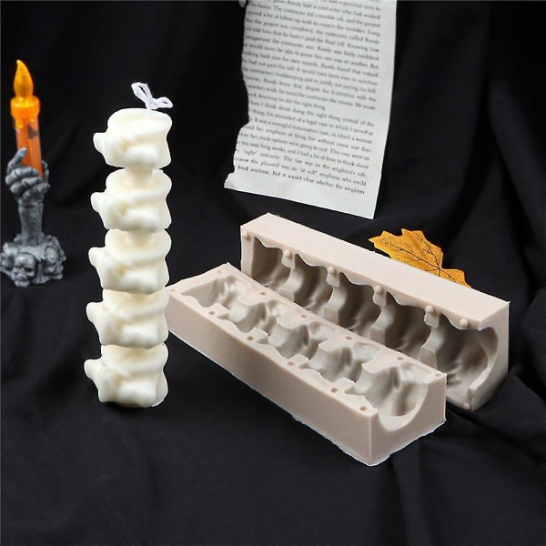 DIY Kolonnelysform Kunstlys Silikonform Duft Menneskeformet Lysproduksjon Voks Gips Mo
