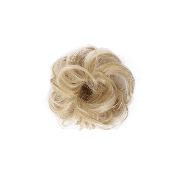 Messy Hair Bun Extensions Krøllete bølgete hår Scrunchies For kvinner Jenter Store syntetiske smultring-hårstykker Hår-chignons (3 stk, kaffe)