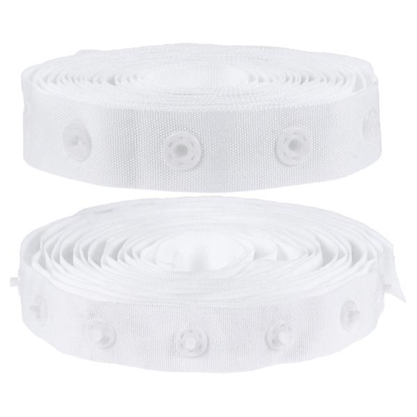 1pc Snap Button Belt 25mm Button Space Between Press Stud Buttons BeltWhite300X1.8CM