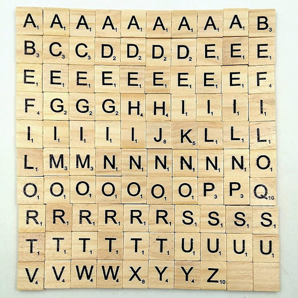 Scrabble-kirjaimet Puusta Scrabble-laatat 200 X Scrabble-tiilet Aakkoslautapeli