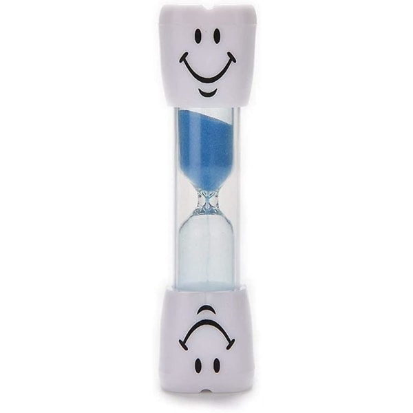 3-pack barntandborsttimer, 2 minuters smiley-timglas