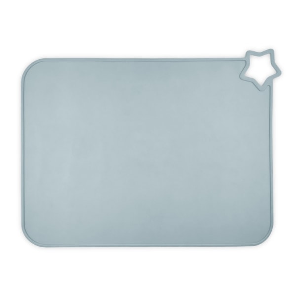 Silikonunderlägg för baby & barn, fläckbeständiga halkfria mattor för toddler Matbordsmatta med 2 förpackningar (mörkgrå/ljusgrå)