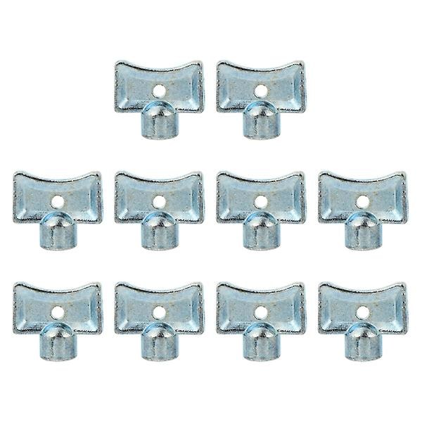 10 kpl Käytännöllisiä Lämmityslaitteiden Ilmausavaimia, Säteilijän Ilmausavaimia, Käyttökelpoisia Säteilijän Avaimia, Hopea 2,3 x 1,8 cm Silver 2.3X1.8CM
