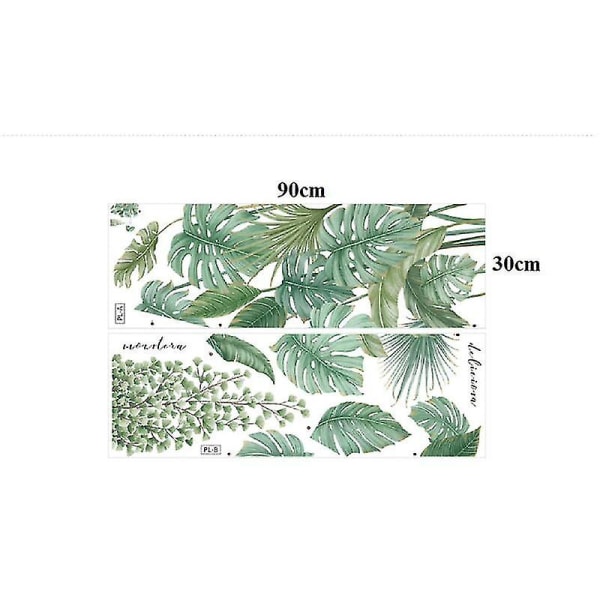 Wall Stickers 2 Wall Stickers Tropical Plants Small Home Decoration Stickers Fresh Monstera Wallpaper