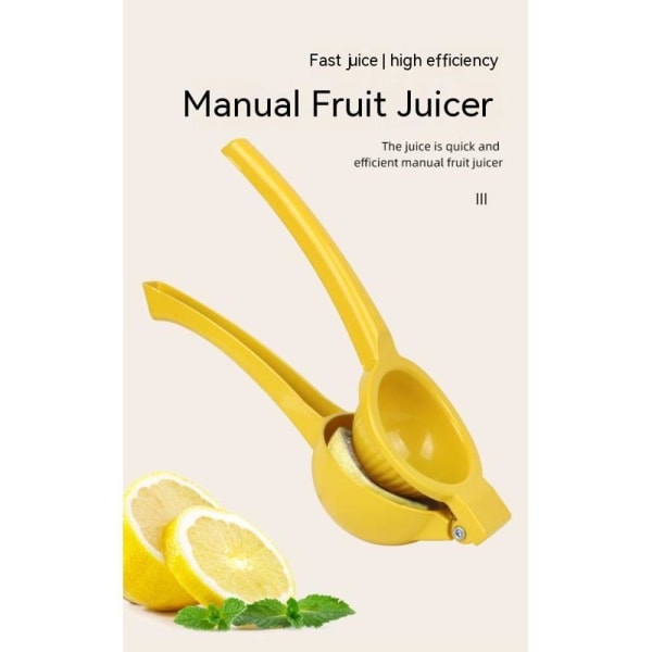 Manuell citronpressspak Citruspressare - Robust och ergonomisk - Korrosionsskyddande - för citron, apelsin eller andra frukter - Tillverkad av legering