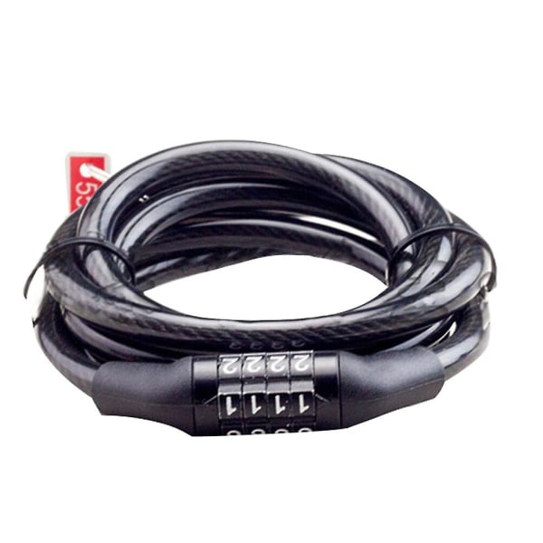 4 Digit Bike Chain Lock Wire Bike Lock Lightweight Bike Lock Cycle Lock Cable LockBlack65*0.8*0.8cm