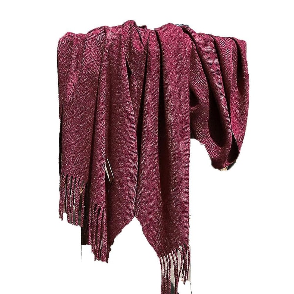 Sommer tørklæde - Oversized, lang, let linned strand slør - Vinrød Wine red