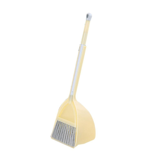 Barne-kostesett med mopp, mini-kost, leker for feie, liten kost (gul) Gul Yellow