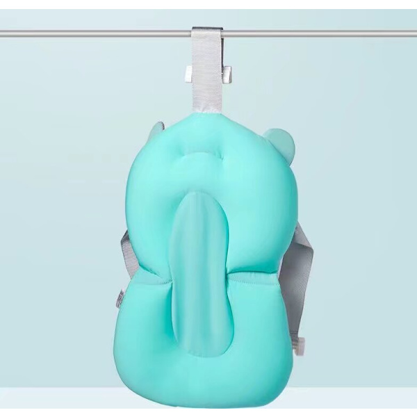 Nyfødt Baby Badeartikel Kan Sidde og Ligge Baby Nettaske Badekar Seng Universal Seng Anti-Skrid Bademåtte Hængende Svampe Grøn