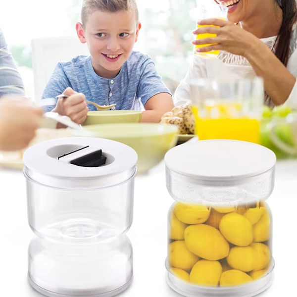 Pickle Hourglass Jar Inläggningsgurka Separator Burk Flip Liten Separator Transparent Inläggningsgurka Burk (1st, Transparent)