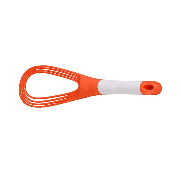 Sammenklappelig Roterende Ballonmixer Manuel Piskeris Plastik Æggepisker Køkken Madlavningsværktøj Til Omrøring, Blanding (1 stk, Orange)